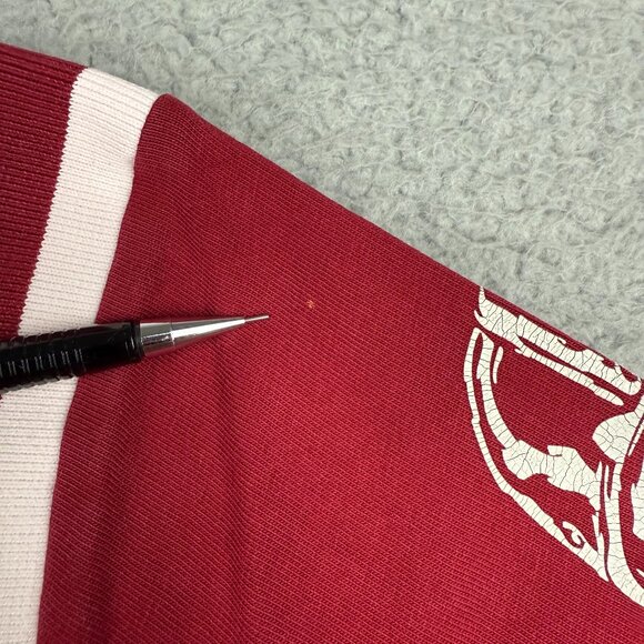 Vintage Nike Shirt Mens XXL 2XL Burgundy Red Label Jersey #51 Skull Helmet Y2K 1 - Picture 8 of 10